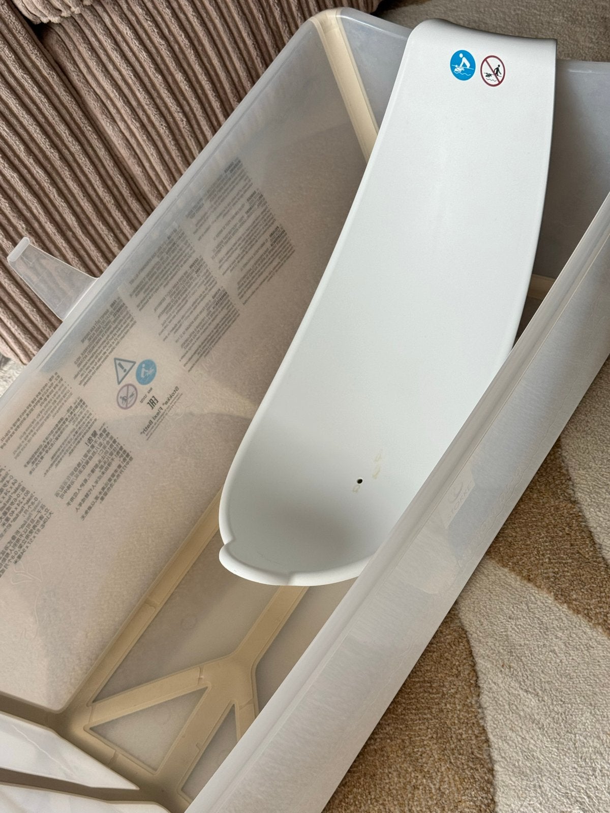 Stokke Flexi Bath opvouwbaar babybadje met badzitje, Kinderen en Baby's, Badjes en Verzorging, Ophalen, Gebruikt, Badje, Overige merken