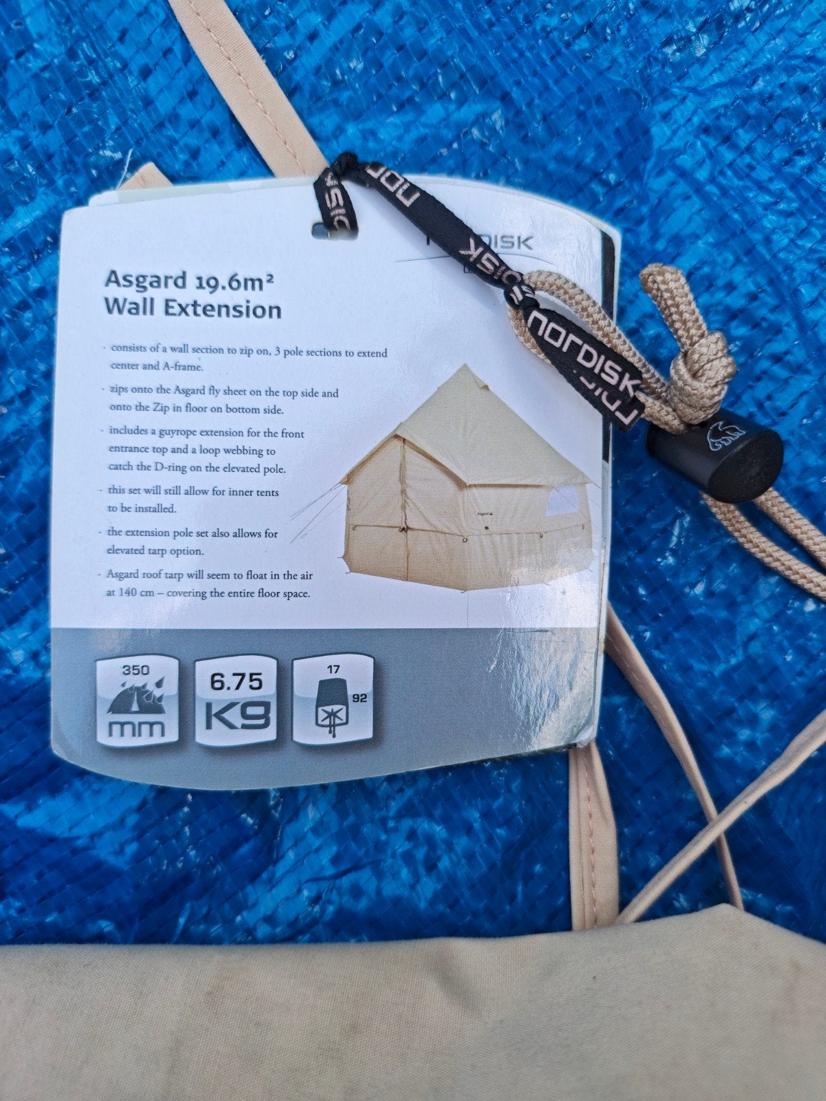 Nordisk Asgard 19.6 Wall Extension - Nieuw, Ophalen