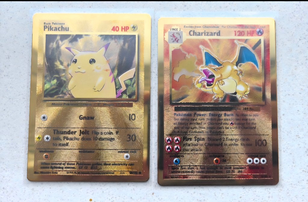 Pikachu en Charizard metal cards celebrations 25th aniv, Ophalen of Verzenden