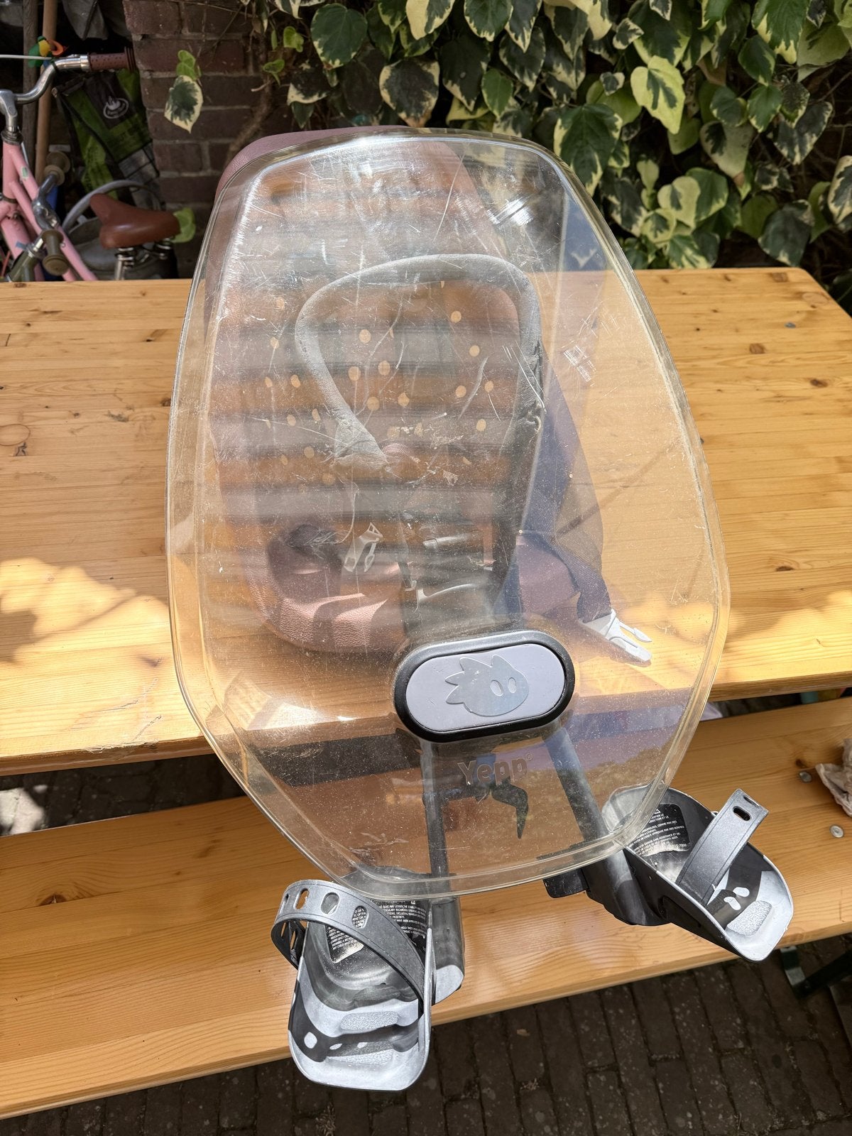 Yepp Mini Fietsstoeltje met Windscherm - Gebruikt, Ophalen, Voorzitje, 0 t/m 13 kg, Gebruikt