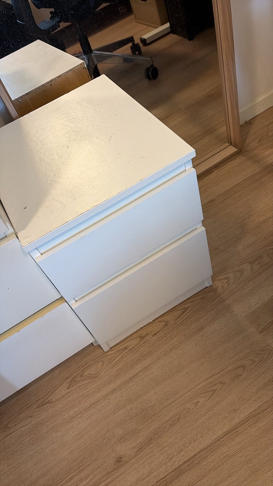 Malm nachtkastje, Ophalen, Gebruikt, Minder dan 45 cm, Minder dan 55 cm