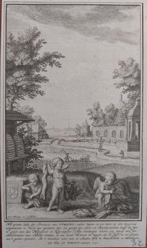 8 / Gravure met Monfoort en Wijk bij Duurstede uit 1770, Antiek en Kunst, Ophalen of Verzenden