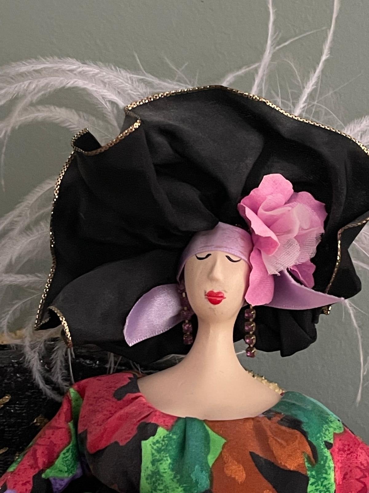 Vintage kunstpop van Poupee Milliet, handgemaakt, Ophalen of Verzenden, Zo goed als nieuw, Pop