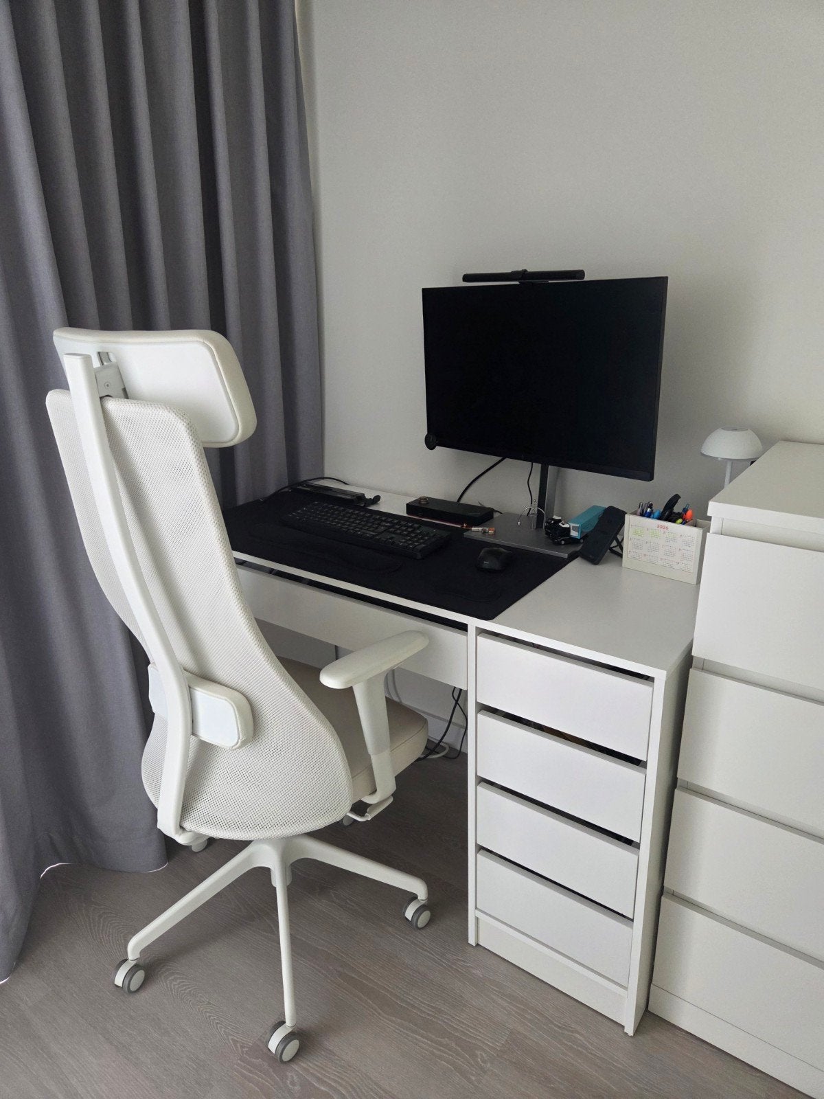 Wit bureau met lades en opbergruimte, Met lades, 120 cm, Spaanplaat of MDF, Ophalen of Verzenden
