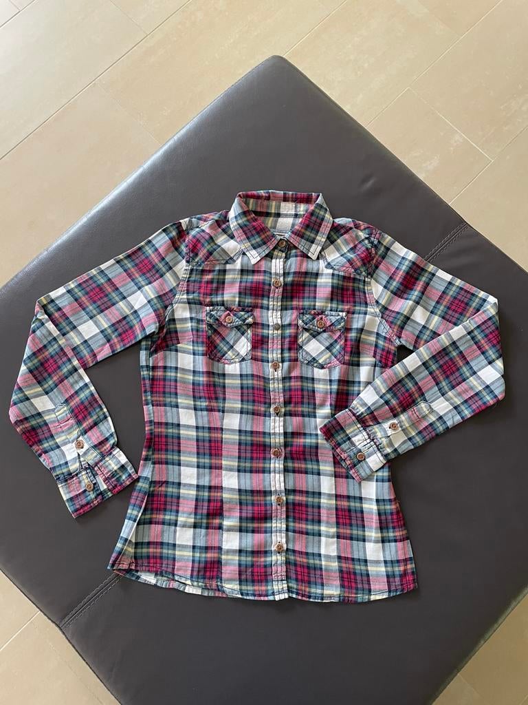 Miss America geruite blouse maat xs, Ophalen of Verzenden, Zo goed als nieuw, Maat 34 (XS) of kleiner, Blauw