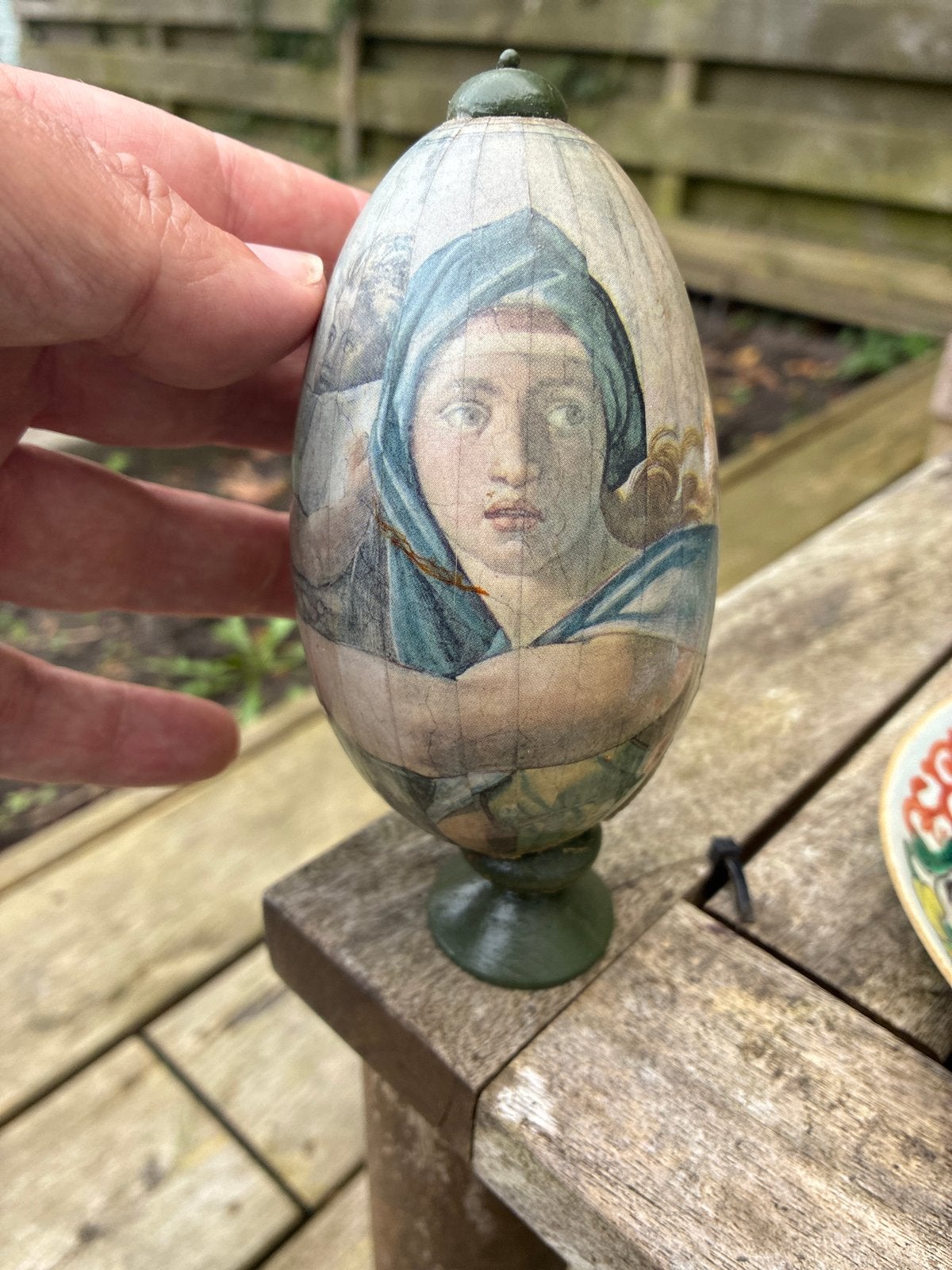 Decoratief ei met klassieke afbeeldingen, Ophalen of Verzenden