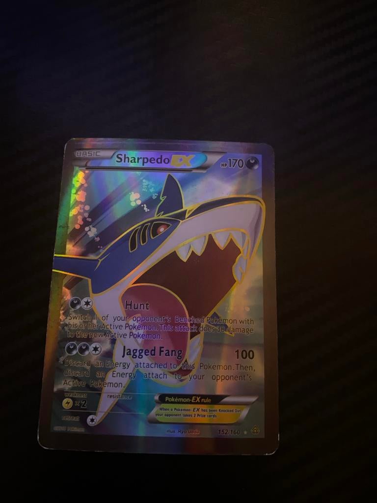 Pokémon kaart Sharpedo EX 152/160, Ophalen of Verzenden, Gebruikt, Losse kaart, Foil