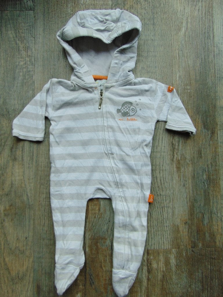 Pakje grijs / wit gestreept maat 50 JBC, Kinderen en Baby's, Babykleding | Maat 50, JBC, Ophalen of Verzenden, Zo goed als nieuw