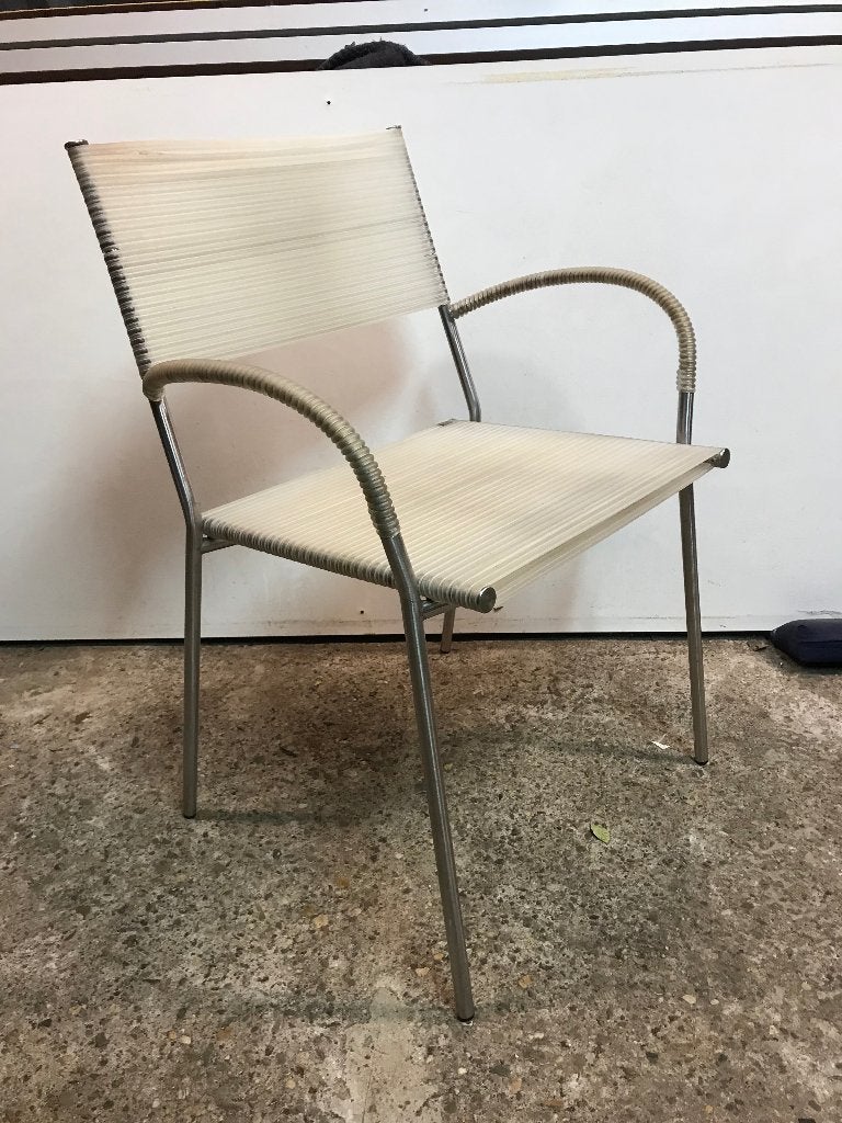 Bonacina Miss B2 outdoor design stoel modern RVS, Kunststof, Gebruikt, Zwart, Ophalen of Verzenden