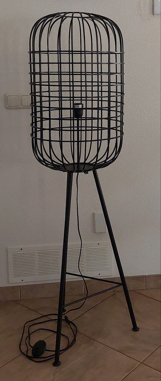 Vloerlamp Be Pure Home Hurricane - 1.45m hoog, 40cm doorsnee, Ophalen, Modern, Industrieel, 100 tot 150 cm, E27 (groot)