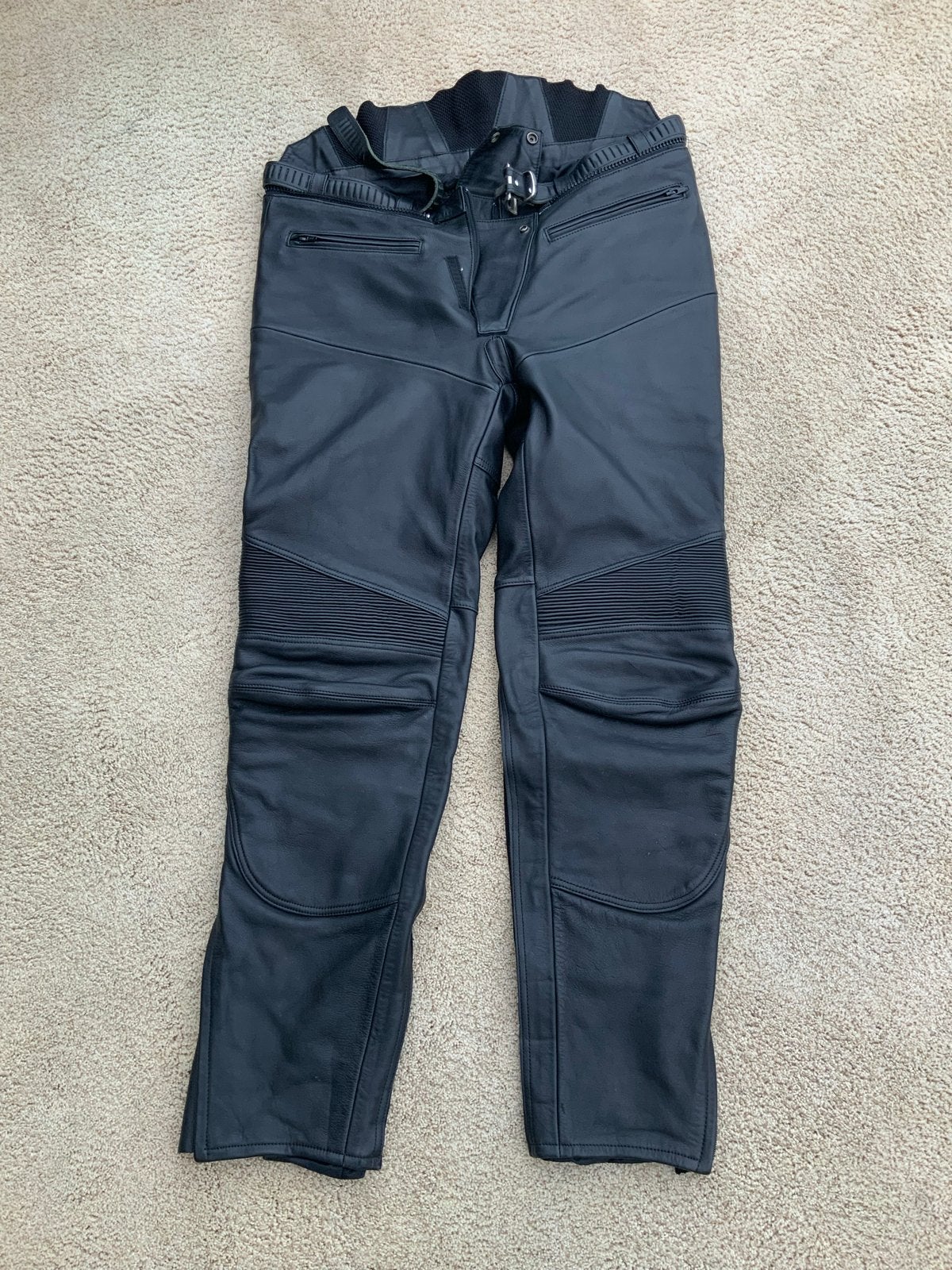 Leren motorbroek - Zwart Heren, Motoren, Ophalen of Verzenden, Tweedehands, Heren, Broek | leer