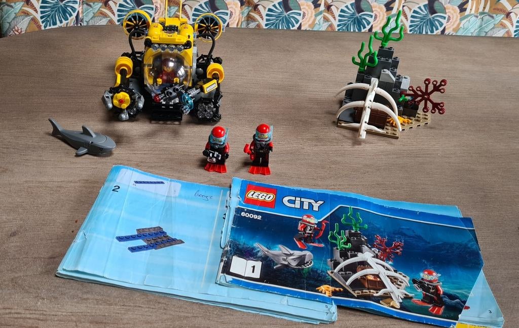 Lego City 60092 Diepzee Duikboot, Kinderen en Baby's, Speelgoed | Duplo en Lego, Ophalen of Verzenden, Zo goed als nieuw