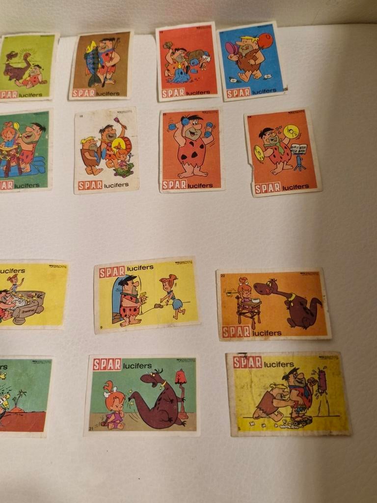 Vintage Flintstones SPAR Plaatjes 24 stuks, Verzamelen, Ophalen of Verzenden, Gebruikt, Strip of Tekenfilm