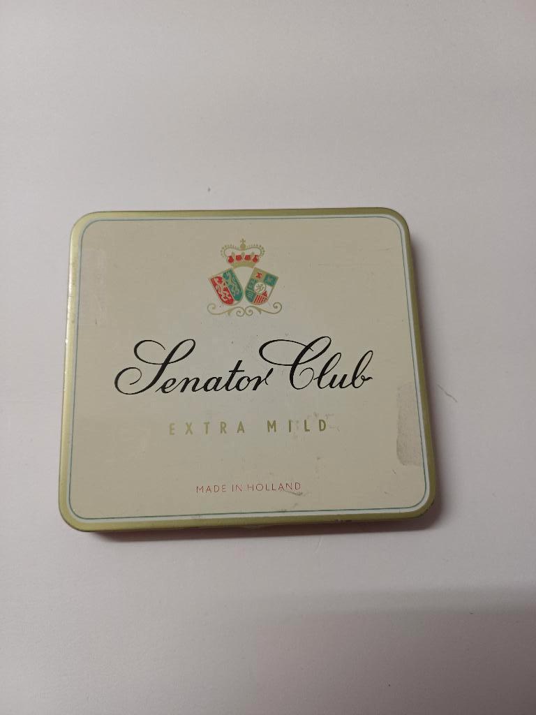 Sigaren Blikje - Senator Club - Extra Mild - 10 Senoritas, Verzamelen, Rookartikelen, Aanstekers en Luciferdoosjes, Ophalen of Verzenden