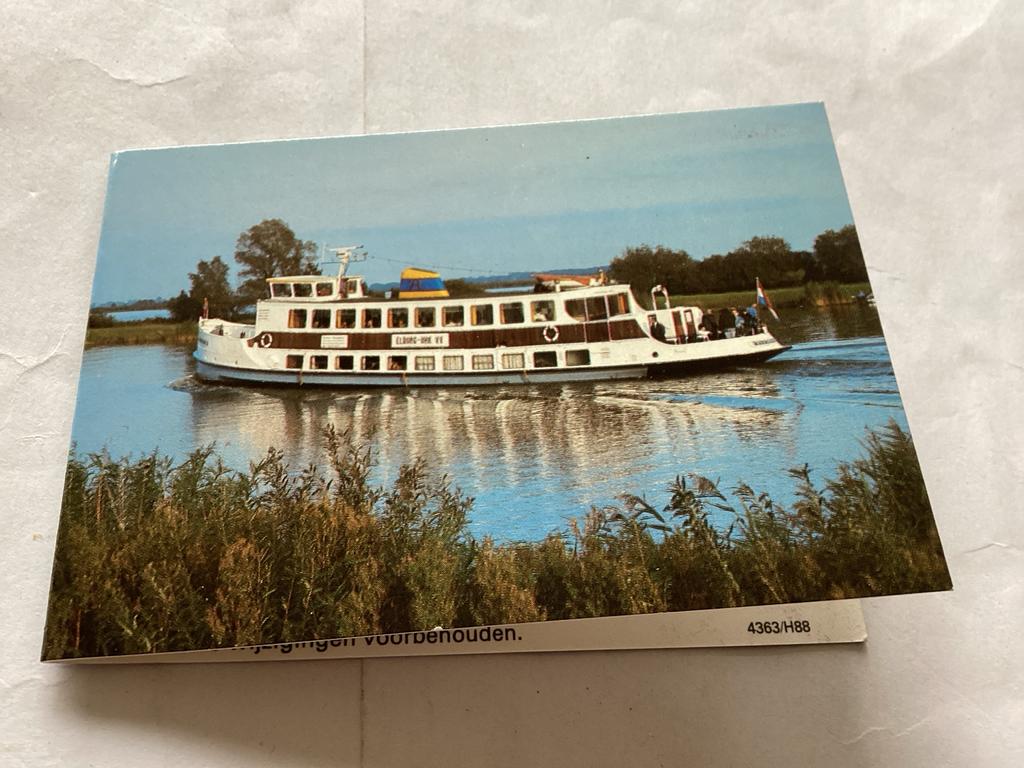 Elburg.van een salonboot 4 pag, Ophalen of Verzenden, 1960 tot 1980, Gelopen, Flevoland