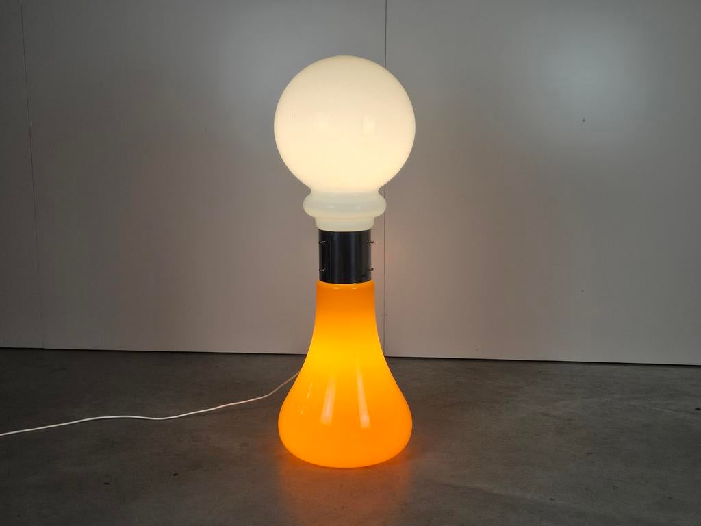 Vintage Italiaanse vloerlamp glas, Carlo Nason, Gebruikt, Vintage, Ophalen of Verzenden, Glas