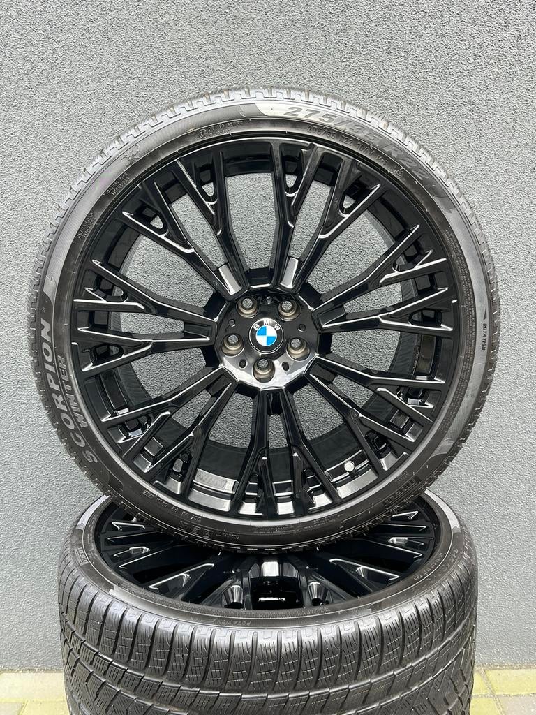 22 INCH BMW 745i INDIVIDUAL BLACK ORIGINEEL X5 G05 X6 G06, Ophalen, 275 mm, Banden en Velgen, Overige maten