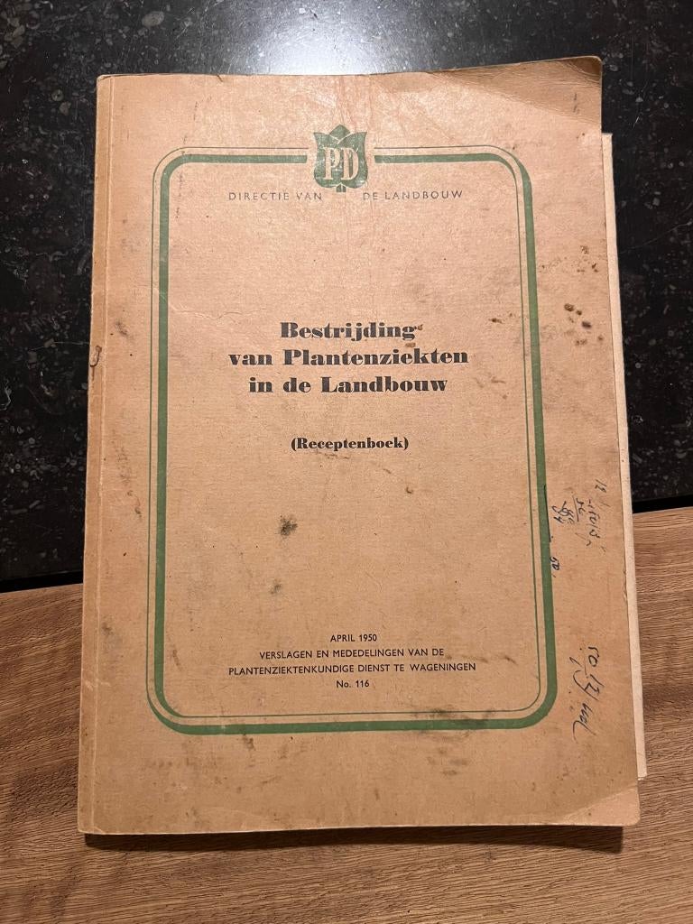 Bestrijding van Plantenziekten in de Landbouw / Receptenboek, Antiek en Kunst, Ophalen of Verzenden