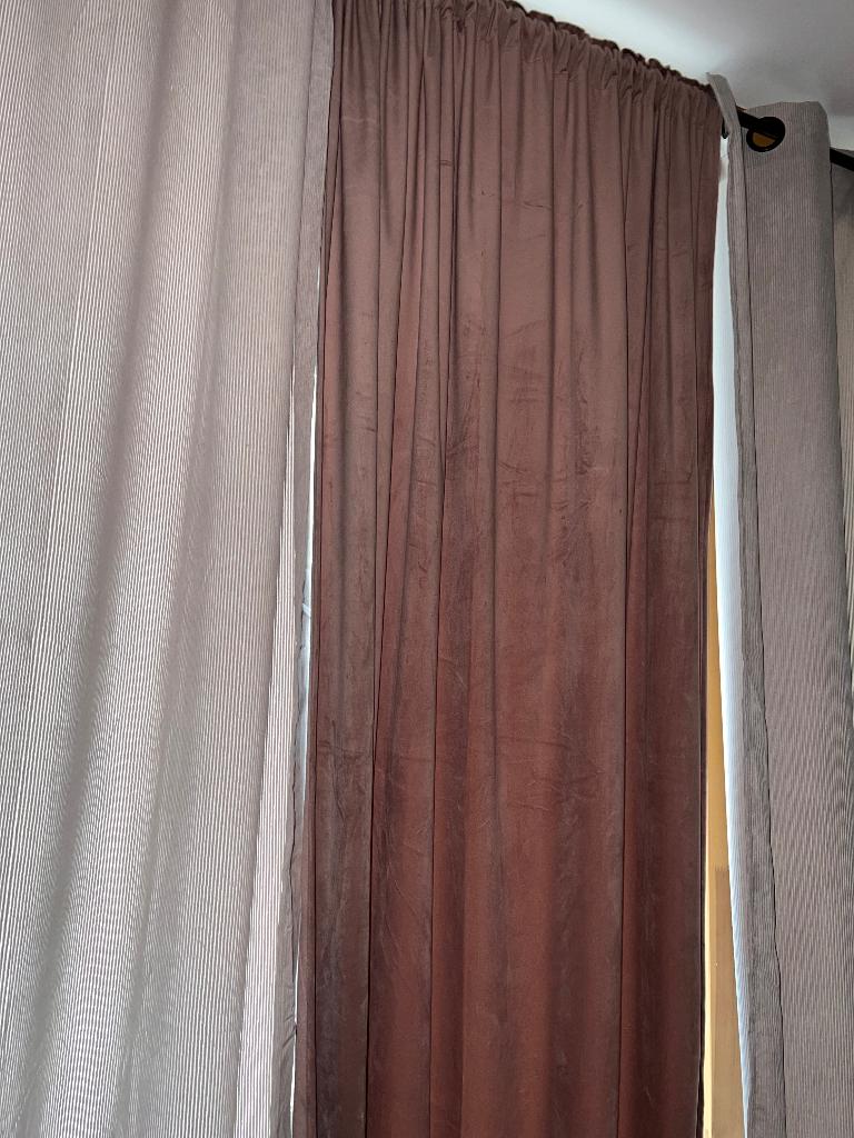 Gordijn set, Ophalen, 100 tot 150 cm, 200 cm of meer, Zo goed als nieuw