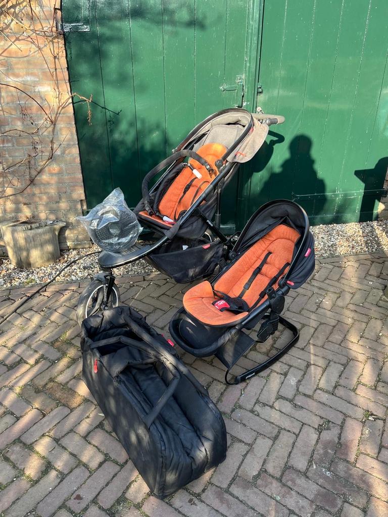 Phil & Teds Duowagen + Accessoires, Kinderen en Baby's, Kinderwagens en Combinaties, Gebruikt, Duowagen, Ophalen, Kinderwagen