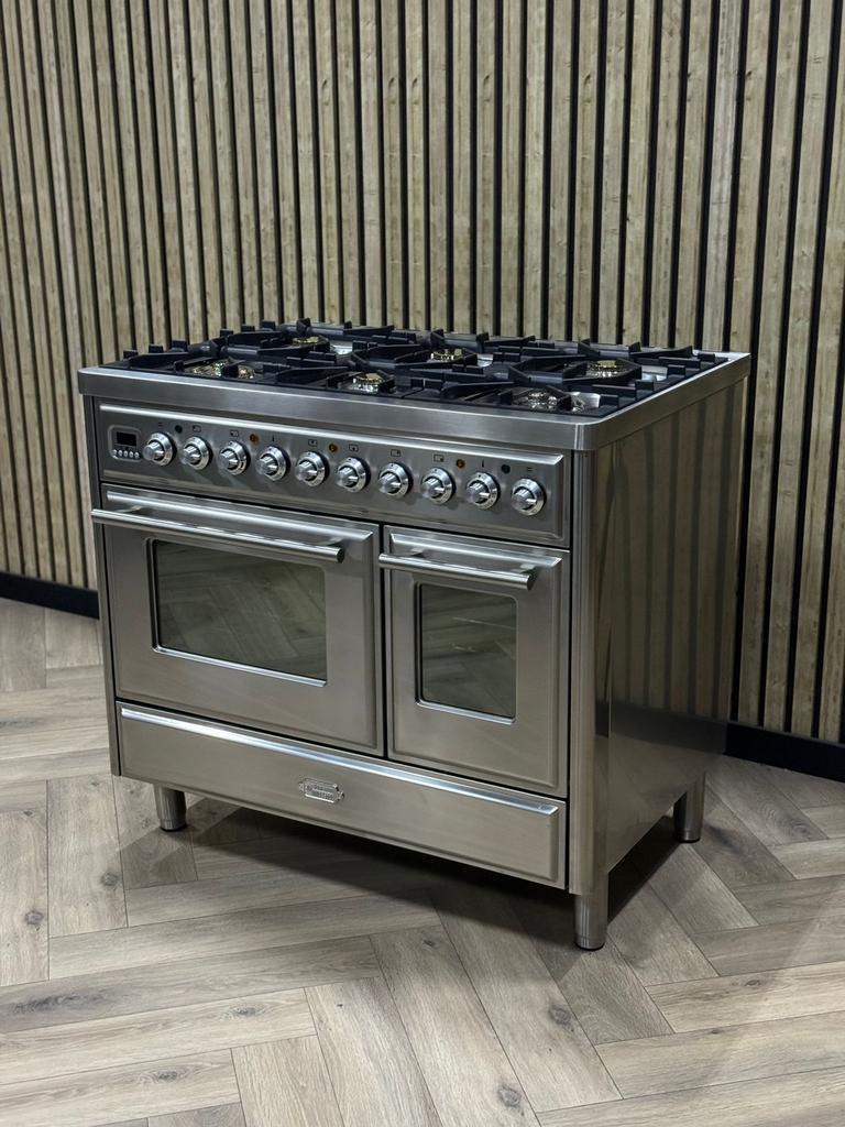 Luxe Boretti Majestic Inox 100cm 6 branders waarvan 2 Wok, Ophalen of Verzenden, Gas, 5 kookzones of meer