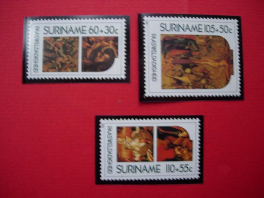 Suriname 3 paasweldadigheidszegels 1989, Verzenden, Postfris