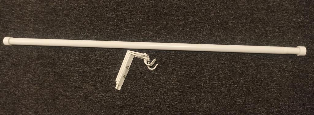 IKEA Bekrafta Uitschuifbare Gordijnroede - Wit, Ophalen, Wit, 50 tot 100 cm, Zo goed als nieuw