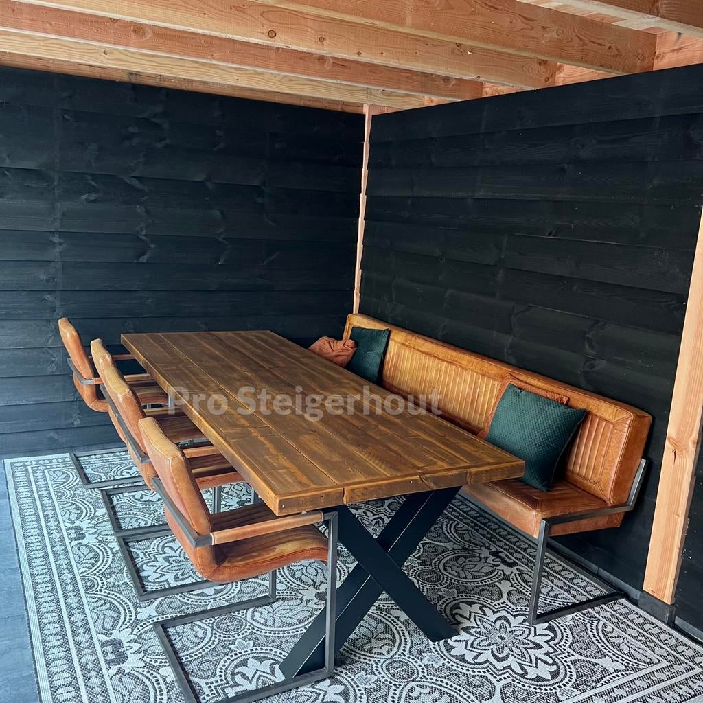 Steigerhout Tafel Eettafel Eetkamertafel Vergadertafel ACTIE, Huis en Inrichting, Tafels | Eettafels, Nieuw, Ophalen of Verzenden