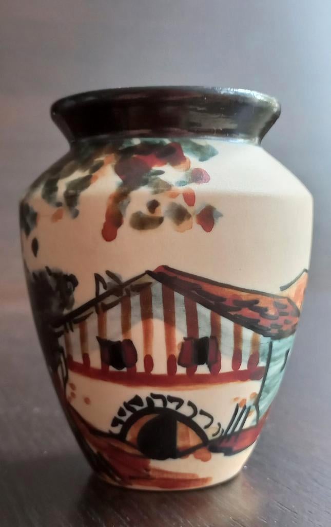 keramisch vaasje 1950s French Art Pottery geïnspireerd, Ophalen of Verzenden