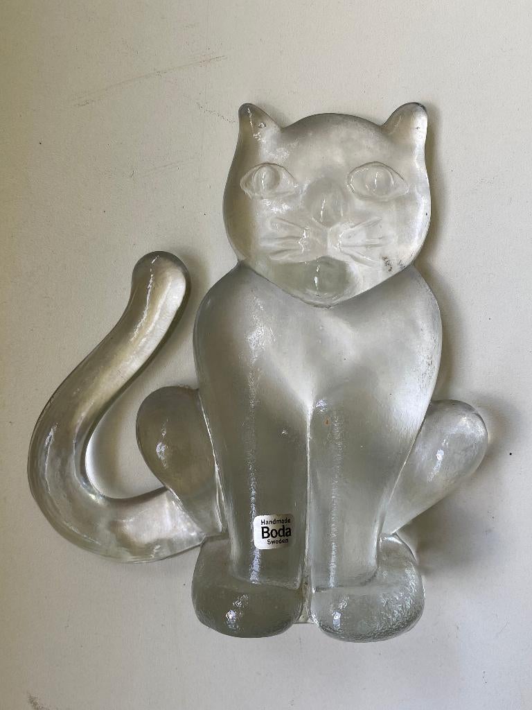 Vintage 1960 Kosta Boda Zoo Series kat groot Bertil Vallien, Ophalen of Verzenden, Gebruikt