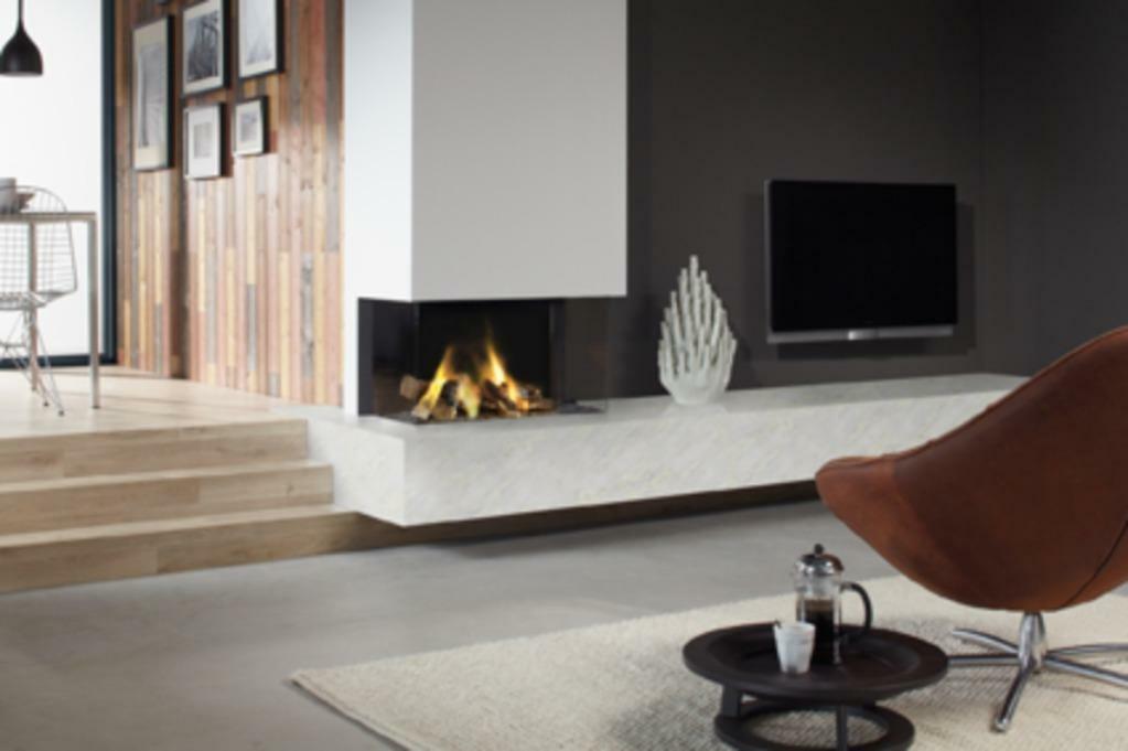 DRU Lugo 80/3 driezijdige gashaard brandertechniek Eco Wave, Nieuw, Gas, Inbouw