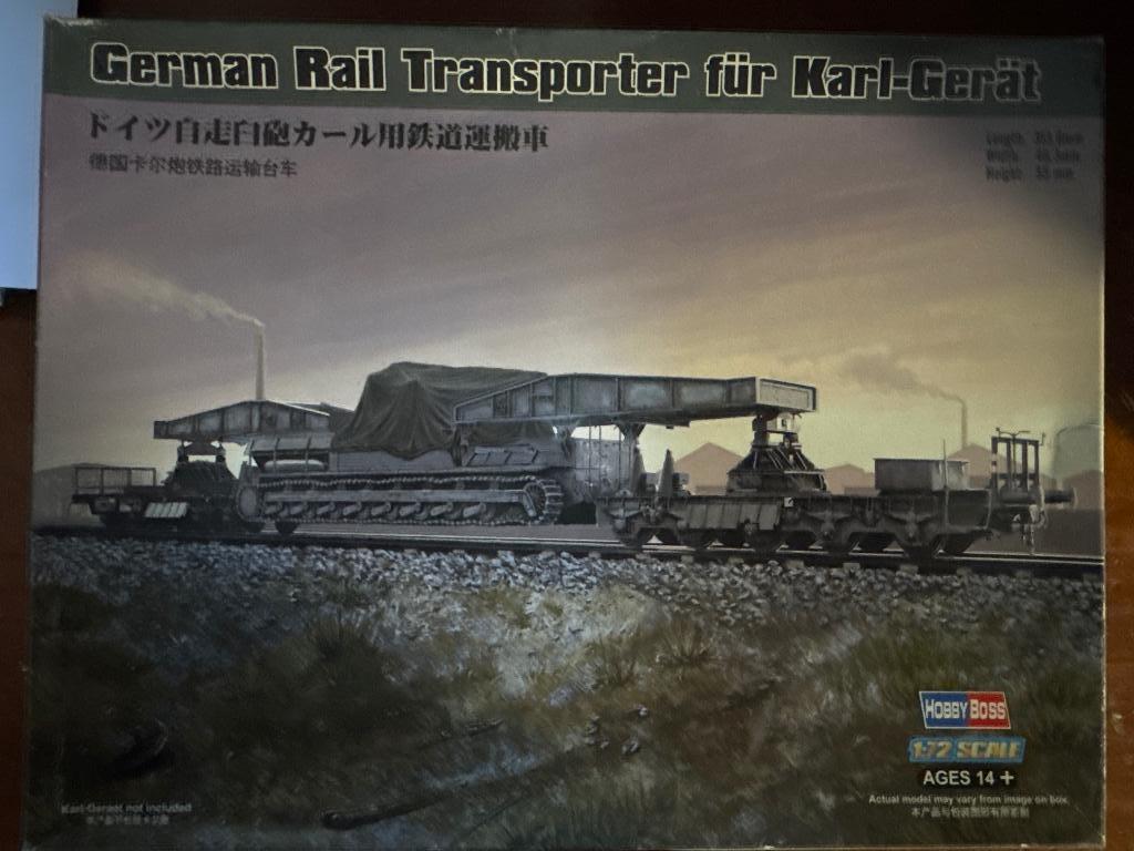 Hobby Boss 1/72 German Rail Transporter fur Karl-Gerat 82906, Overige merken, 1:50 of kleiner, Overige typen, Nieuw