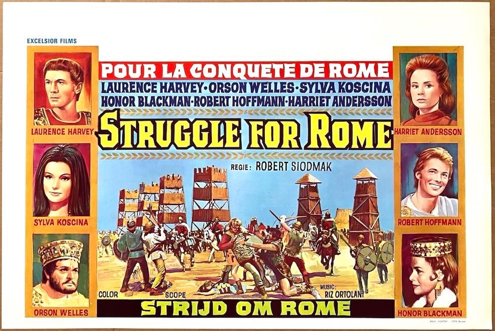 Struggle for Rome (1968) - Orson Welles Originele filmposter, Verzenden, A1 t/m A3, Film en Tv, Rechthoekig Staand