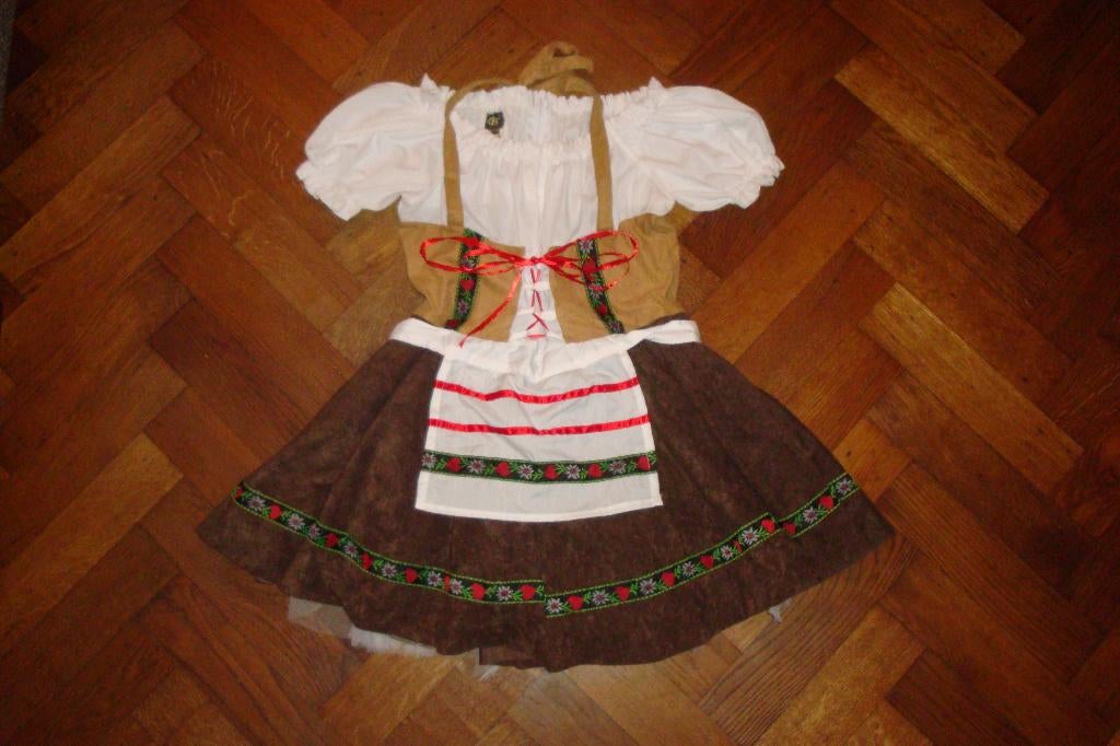 CARNAVAL Oktoberfest dirndl tiroler jurkje, bruin wit, mt 36, Kleding | Dames, Carnavalskleding en Feestkleding, Carnaval, Ophalen of Verzenden