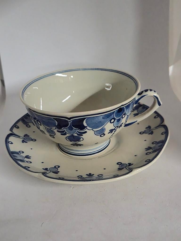 Delfts Blauwe Kop en Schotel - Klassiek Aardewerk, Ophalen of Verzenden