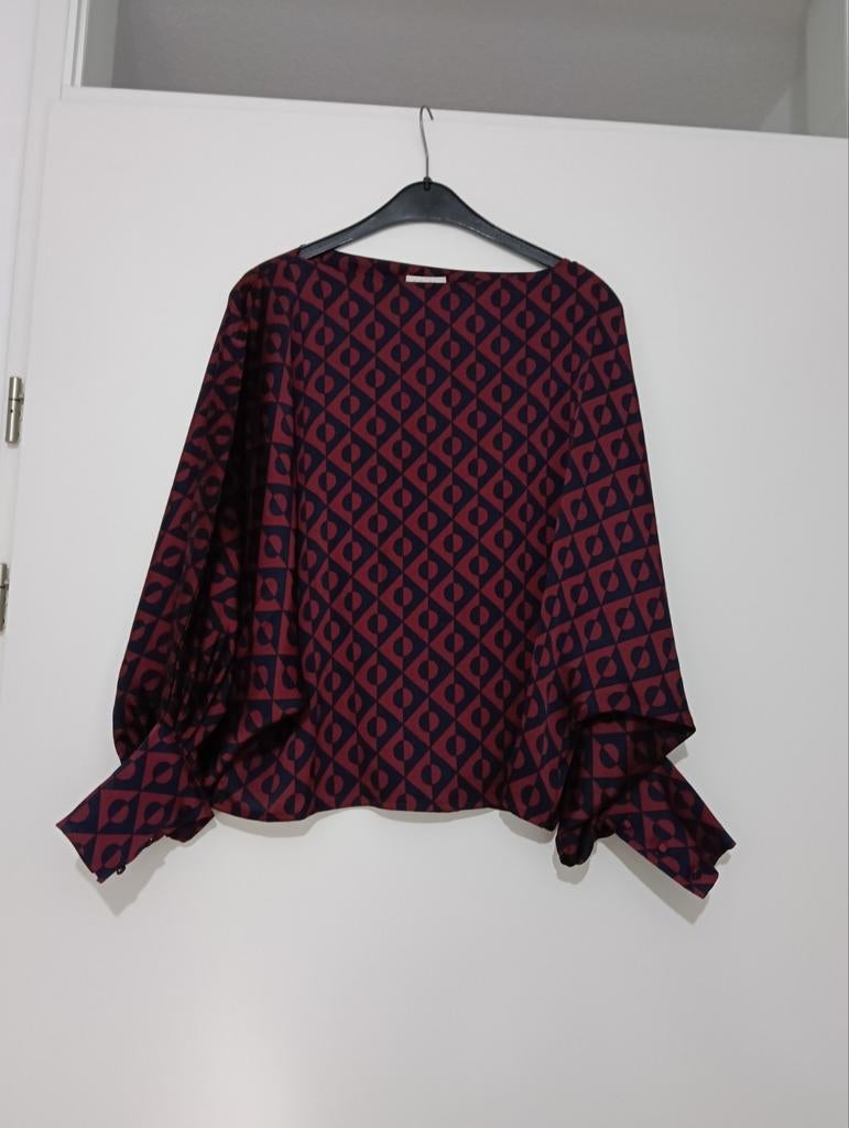 Jc Sophie blouse met patroon - Maat M/38, Maat 38/40 (M), Ophalen of Verzenden, Rood, Onbekend