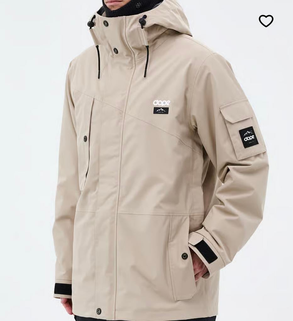 Dope snowboard jacket beige zand, Kleding | Heren, Wintersportkleding, Ophalen of Verzenden, Zo goed als nieuw, Jack