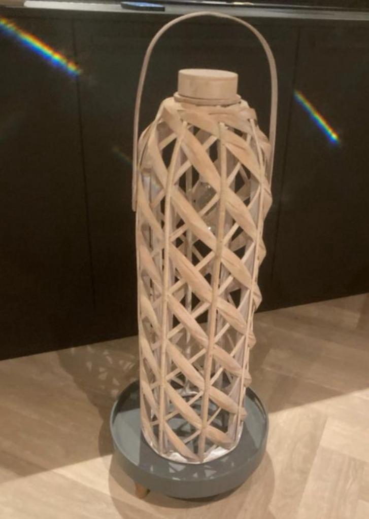 houten design lamp Op batterijen  sidetable Gusta  Nieuw, Nieuw, Ophalen of Verzenden, Minder dan 100 cm, Modern