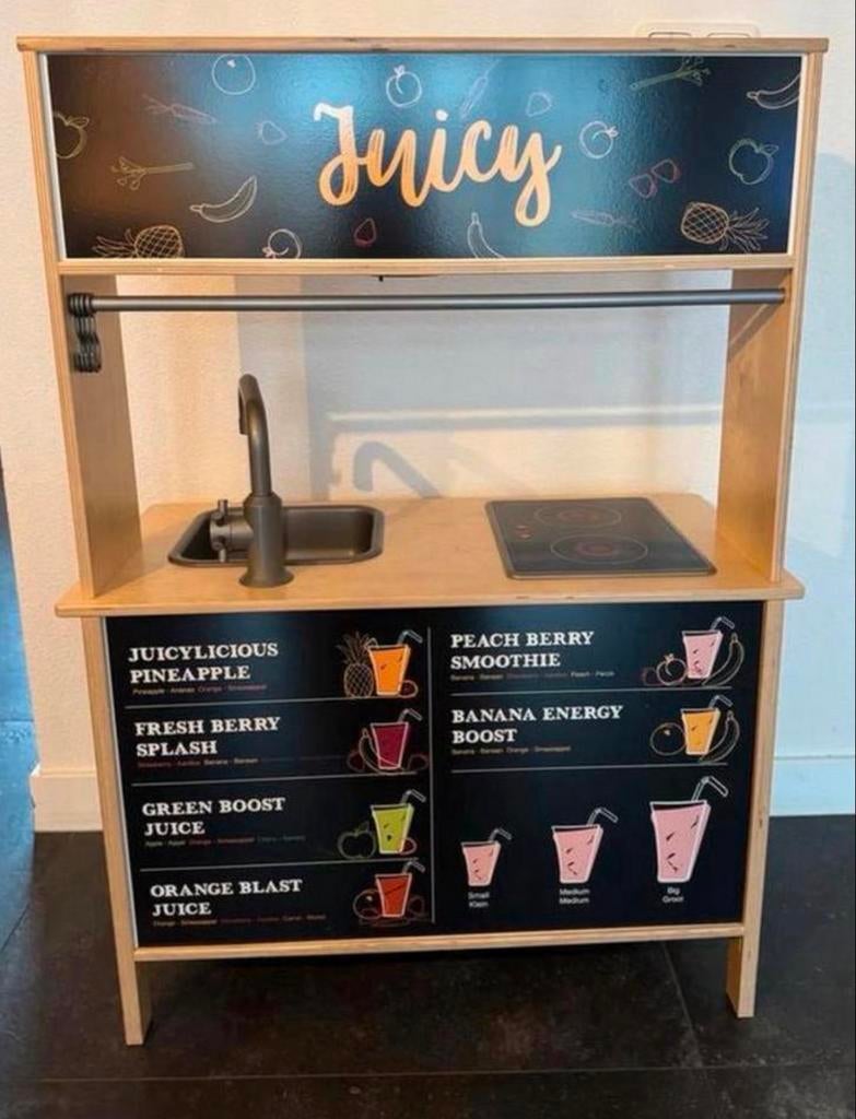 Speelkeuken met Juice Bar Sticker, Ophalen, Zo goed als nieuw, Hout, Speelkeuken
