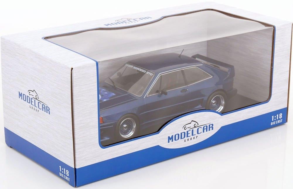 MCG 1:18 Volkswagen Scirocco Rieger GTO donkerblauw 1980, Overige merken, Modelcar Group MCG, -, Nieuw