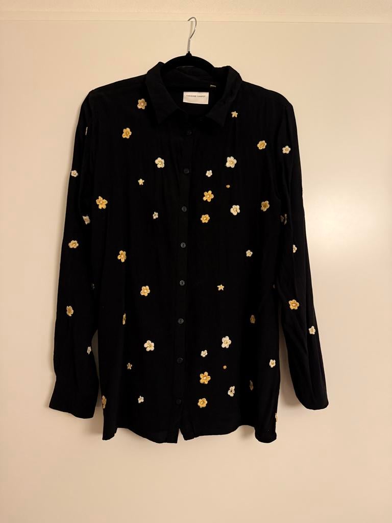Fabienne Chapot blouse Sophia met bloemen, Ophalen of Verzenden, Zo goed als nieuw, Maat 38/40 (M), Zwart