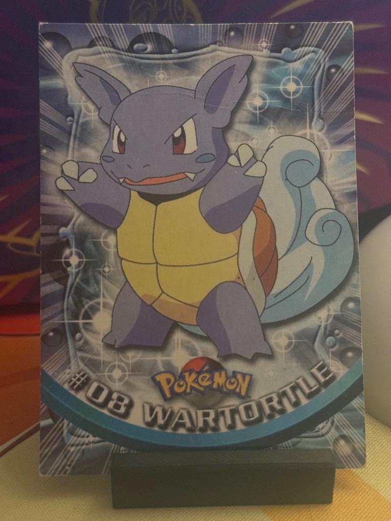 Pokemon topps wartortle 8, Ophalen of Verzenden, Gebruikt, Losse kaart
