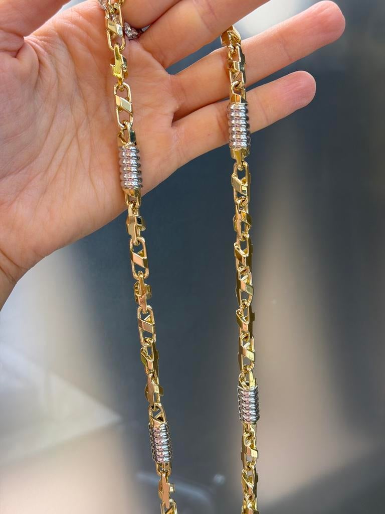 14KT Goud - 134.3 Gram - Ketting - MONTE CARLO -Herenketting, Ophalen, Nieuw, Goud