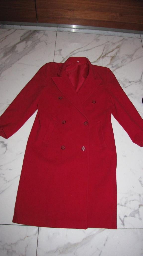 38 RODE wollen WINTERJAS, Ophalen of Verzenden, Zo goed als nieuw, Maat 38/40 (M), Rood
