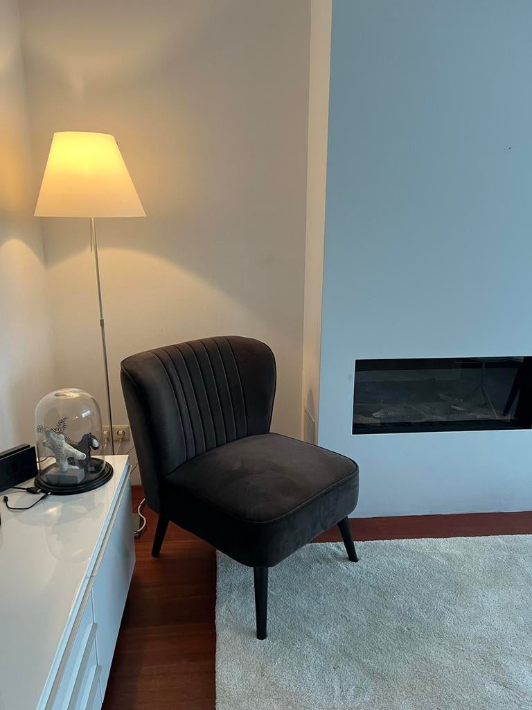 Karwei Liza fauteuil - bruin - zeer goede staat, Huis en Inrichting, Fauteuils, Ophalen, Minder dan 75 cm, Zo goed als nieuw, Stof