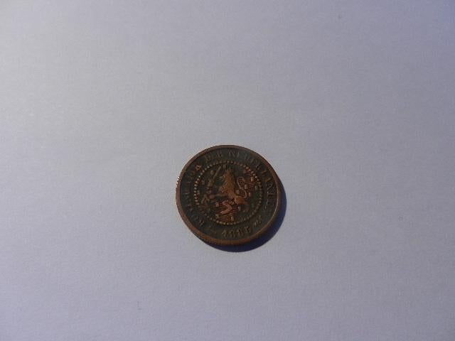 1/2  cent 1885   nummer  2, Ophalen of Verzenden, Koning Willem III, Overige waardes, Losse munt
