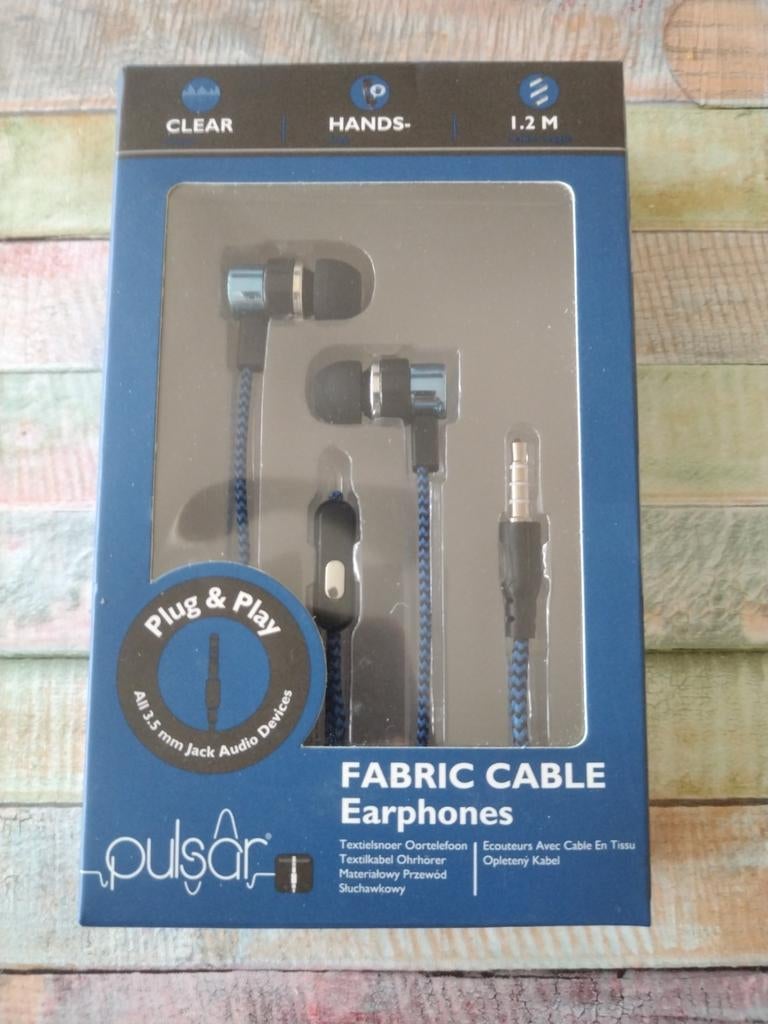 Pulsar Fabric Cable Oortelefoon - Nieuw in Verpakking, Ophalen of Verzenden
