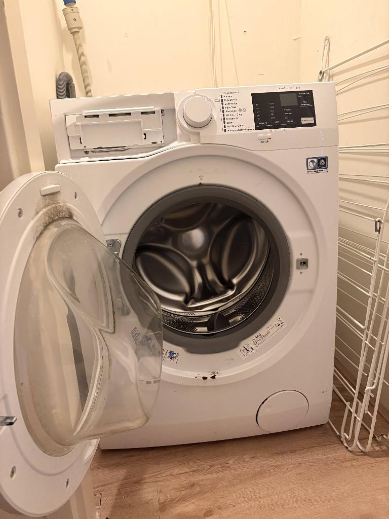 Wasmachine, Witgoed en Apparatuur, Wasmachines, Ophalen, Gebruikt, 1200 tot 1600 toeren, 85 tot 90 cm