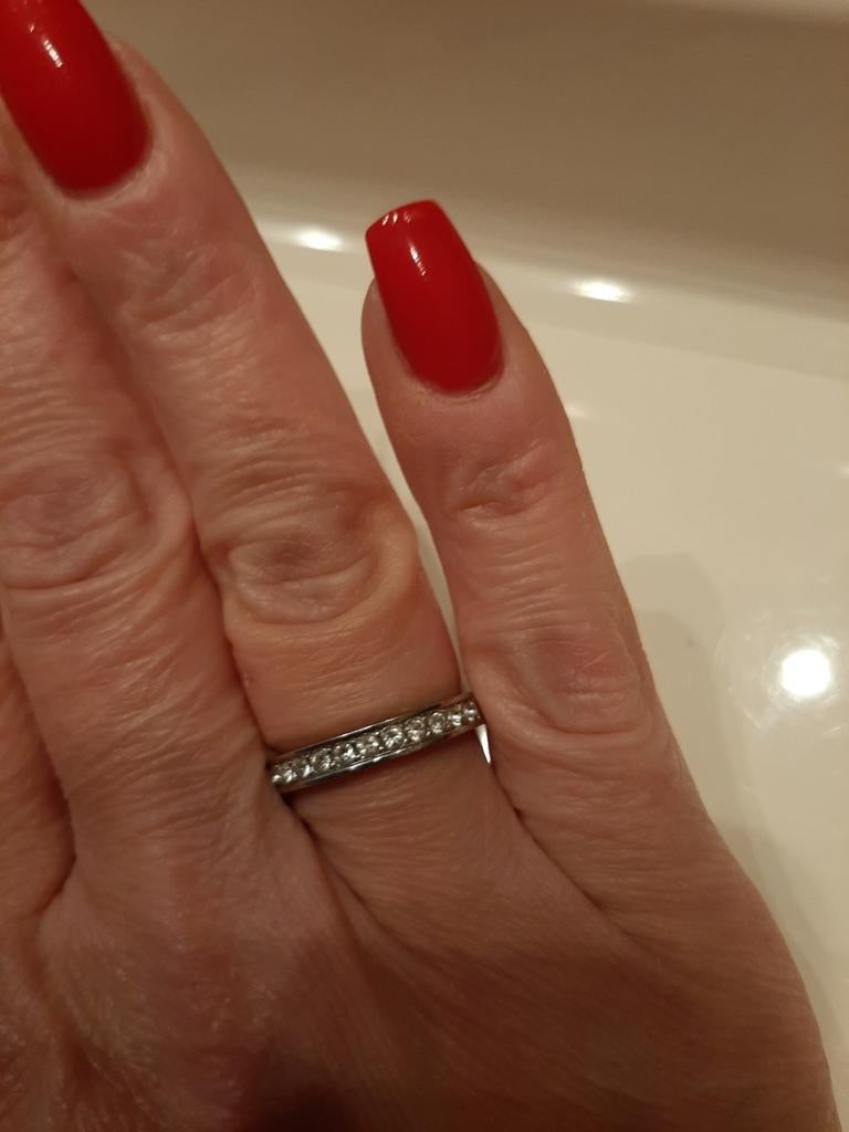 Fossil ring stainless steel., Sieraden, Tassen en Uiterlijk, Ringen, IJzer of Staal, Ophalen of Verzenden, 17 tot 18, Dame