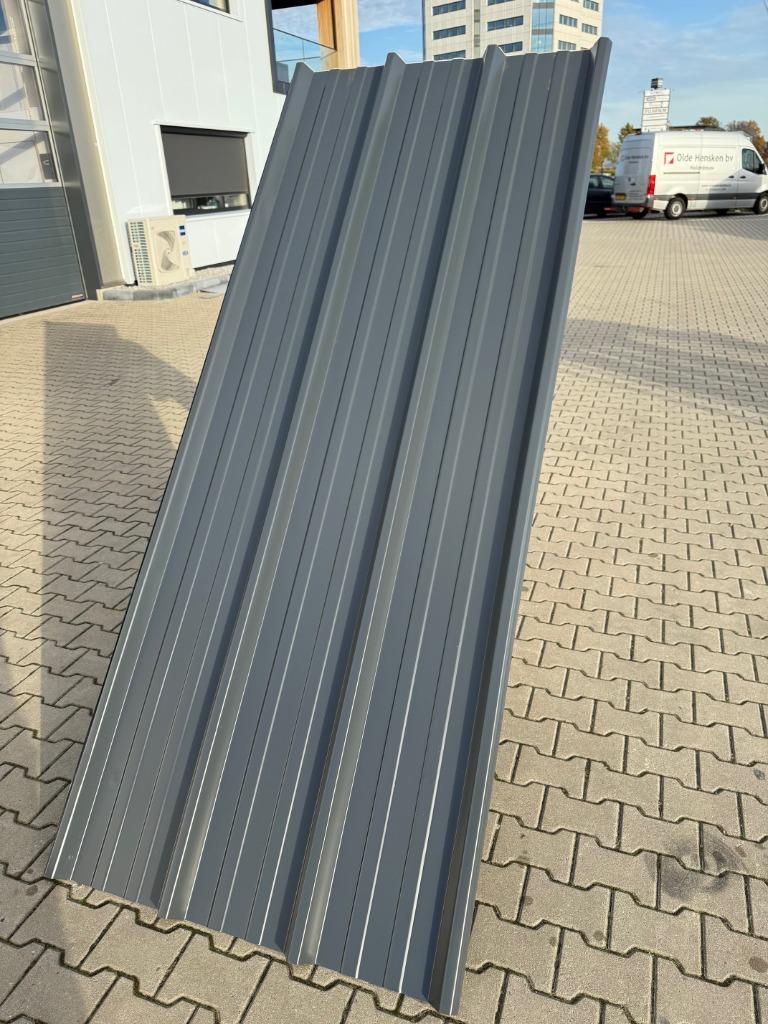 Trapezium dakplaten dakpanelen 40 mm antraciet grijs RAL7016, Ophalen, Nieuw, Overige materialen, 20 tot 50 mm